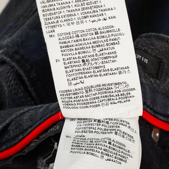Versace Cody Navy & Black Jacquard Slim-Fit Jeans - Picture 14 of 16